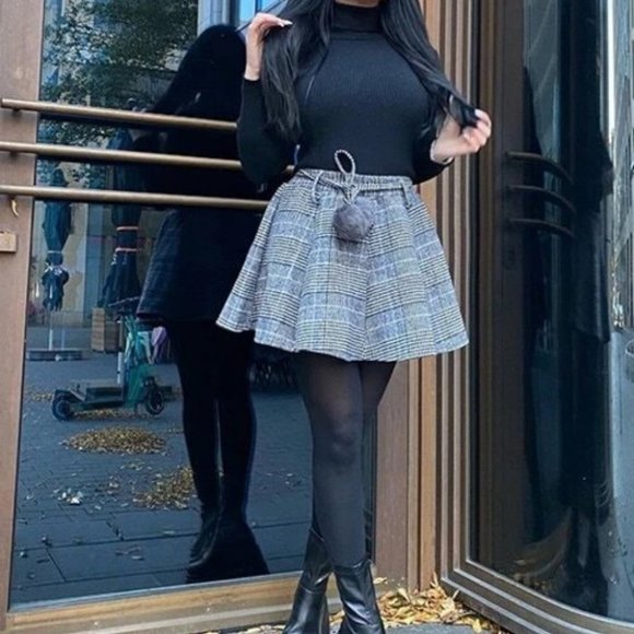 High Neck turtleneck  Rib Knit Sweater top Black - Picture 2 of 6